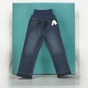 Time and Tru Maternity Straight Jeans Dark Wash Women's Size L 12-14